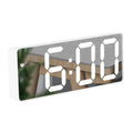 Acrylic/Mirror Digital Alarm Clock Voice Control Snooze Night Mode Table Clock 12/24H