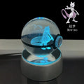 Monster Spirit Crystal Ball 3D Ghost Gengar Dragon Night Light Bulb Glass Crystal Ball Figurine Beat Birthday Gift