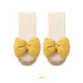 Autumn Baby Bow Middle Tube Socks Shoe Girls Princess Anti Slip Floor Shoes Soft Soled
