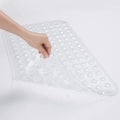 1pc Bubble Massage Non-slip Shower Mats with Suction Cups & Drain Holes, 38*70cm PVC Bathroom Mats Safe Bath Mats Machine Wash