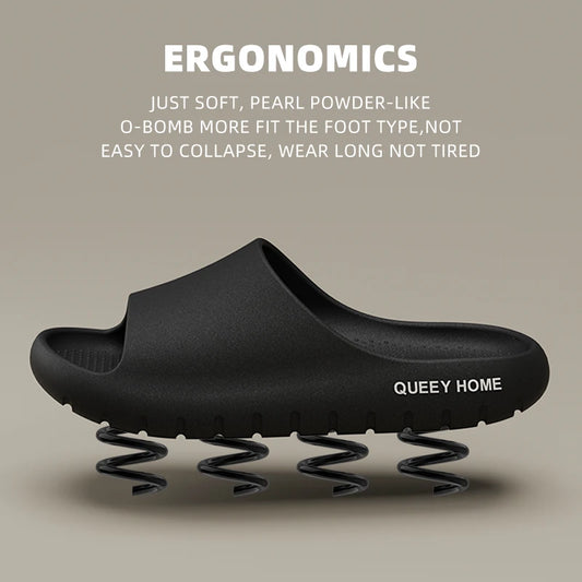 Women's Slippers Non Slip Thick Sole Men Shoes Outdoor Indoor Trendy Slides Minimalist Air Comfortable Couples Beach Sandals