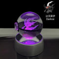 Monster Spirit Crystal Ball 3D Ghost Gengar Dragon Night Light Bulb Glass Crystal Ball Figurine Beat Birthday Gift