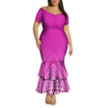 High-Quality Polynesian Women'S Short-Sleeved Fitted Dress Samoan Short-Sleeved A-Line Fish-Tail Skirt 2026 New Style Tight Fit