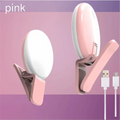 Portable Mini Selfie Ring Light LED Lamp USB Charging Photography Clip Ring Light