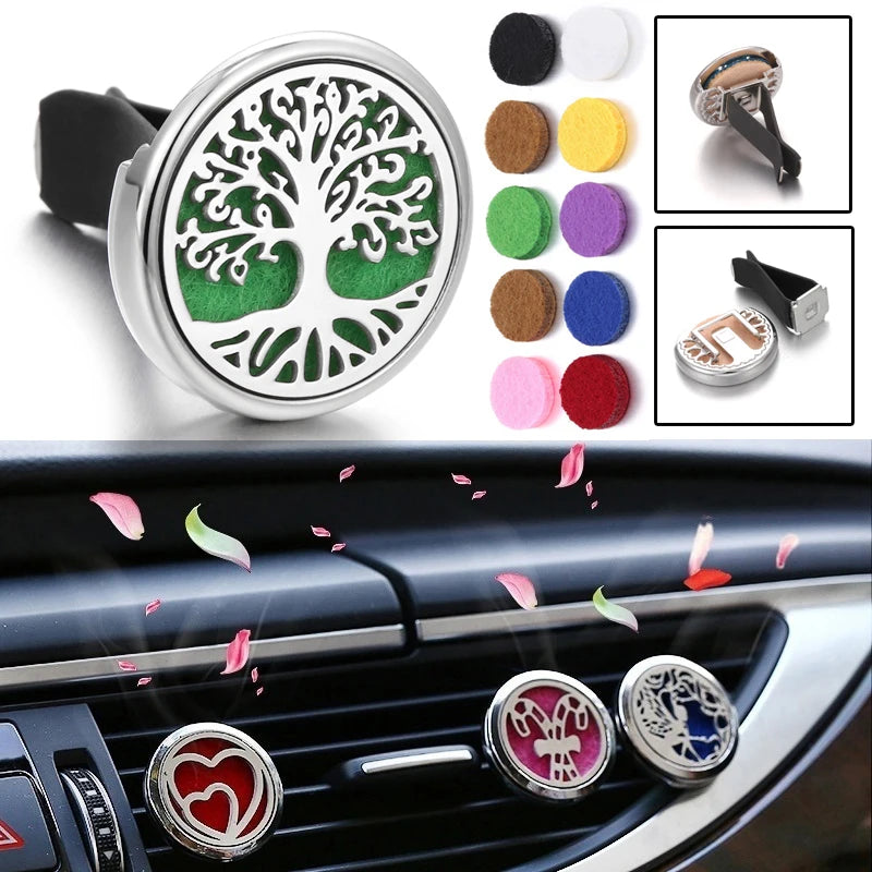 Tree Car Aromatherapy Diffuser Locket Car Clip Perfume Essential Oil Diffuser Car Vent