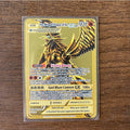 The Winged Dragon of Ra GX Charizard Theme Metal Mewtwo 6Pcs Gold Foil Fan Art Trading Cards Collection Toy Gift