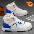 Men Two-tone High Top Fleece Sneakers, for Basketball, Hiking, Gym & Daily Commute