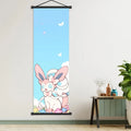 Sylveon - Centered Pok mon Scroll Prints, High - Quality, Show Grace & Loveliness, for Collectors' Rooms, Gentle Pok mon Vibe