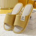 Home Linen Slippers For Men In Spring&Autumn Comfortable Bedroom Open-toed&Breathable