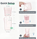 Pink Self Watering Pot with Humidity Dome for Indoor Plant,Clear Seed Starter Cup,Tissue Culture Acclimation Kit,Alocasia Corm P