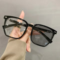 Anti Blue Light Photosensitive Color Changing Polygonal Large Frame Myopia Glasses 6023