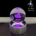 Monster Spirit Crystal Ball 3D Ghost Gengar Dragon Night Light Bulb Glass Crystal Ball Figurine Beat Birthday Gift