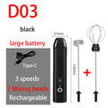 HOT Electric Milk Frother + Egg Beater Wireless Type-C Charging 3 Speeds Mini Handheld