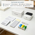 Bluetooth Portable Thermal Printer With 45mm Color Label Paper, Inkless Label Printer For Home Office And Small Business