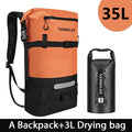 NEWBOLER 35L PVC Waterproof Dry Bags With Wet Pocket Backpack For Kayaking Boating Swimming Outdoor Sports Bag