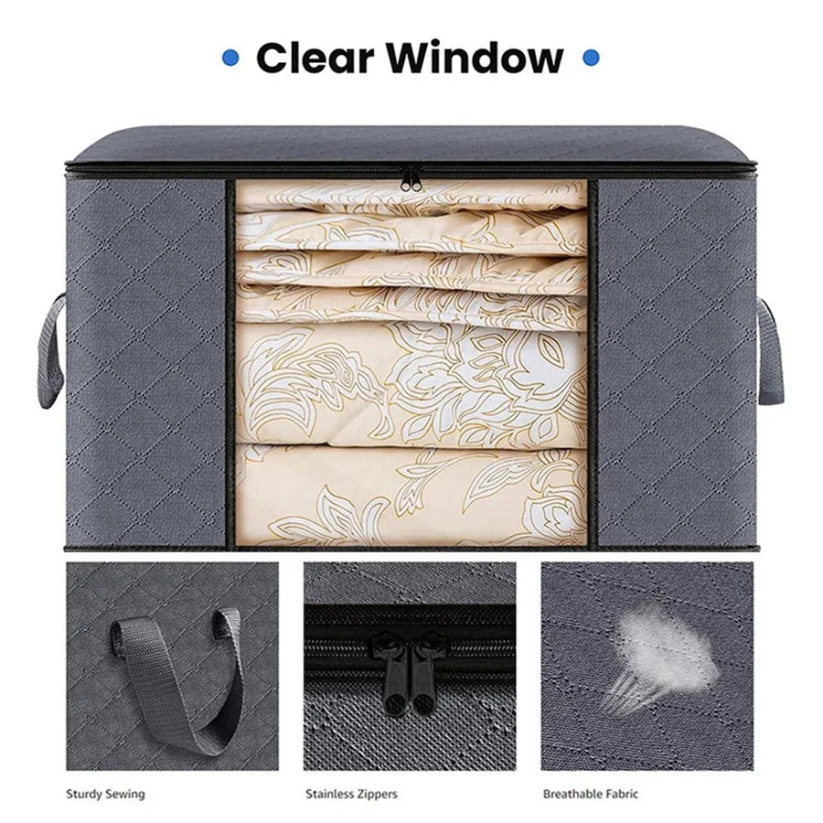 1/3/6PCS Foldable Clothes Storage Bag Large Capacity Blanket Storage Bag Storage