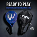 CWIN FORCE PRO 100% Carbon Fiber Padel Racket Large Sweet Spot 360g Paddle with Carry Bag for All Level Players