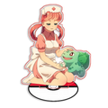 Recycled Acrylic Standees for Pokemon Sprigatito Chansey Blissey Desk Decoration Decorative Creativity Cute Gift 15cm