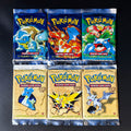 Vintage PKM Tcg Booster Box & Packs Base-Jungle-Fossil-Rocket-Destiny 1ST EDITION Full Art Reproduction Trading Card Game Sealed