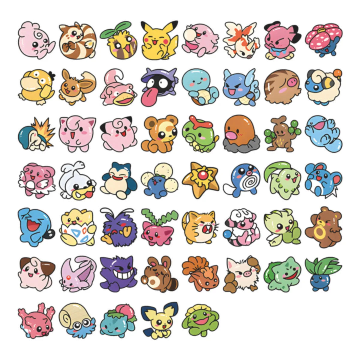 10/50PCS Cartoon Pet Pok mon Pikachu Graffiti Stickers Exquisite DIY Toys Secret for Bottle Scrapbook Travel Bag Aesthetic Decal