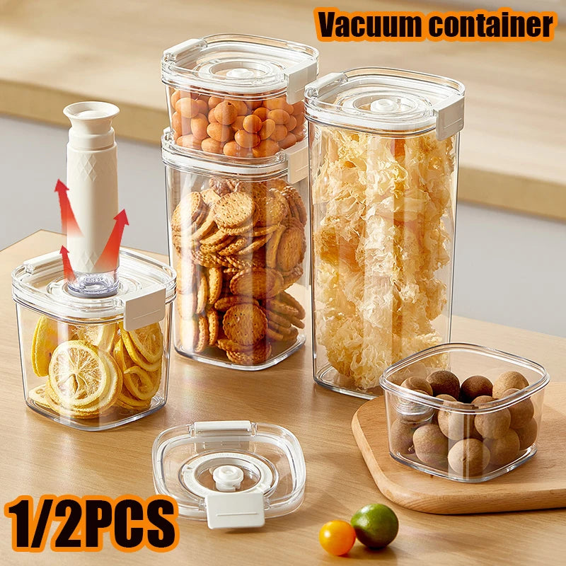 Vacuum Seal Container Coffee Beans Sealed Tank Electric Vacuum Jar Cereals Rice Storage