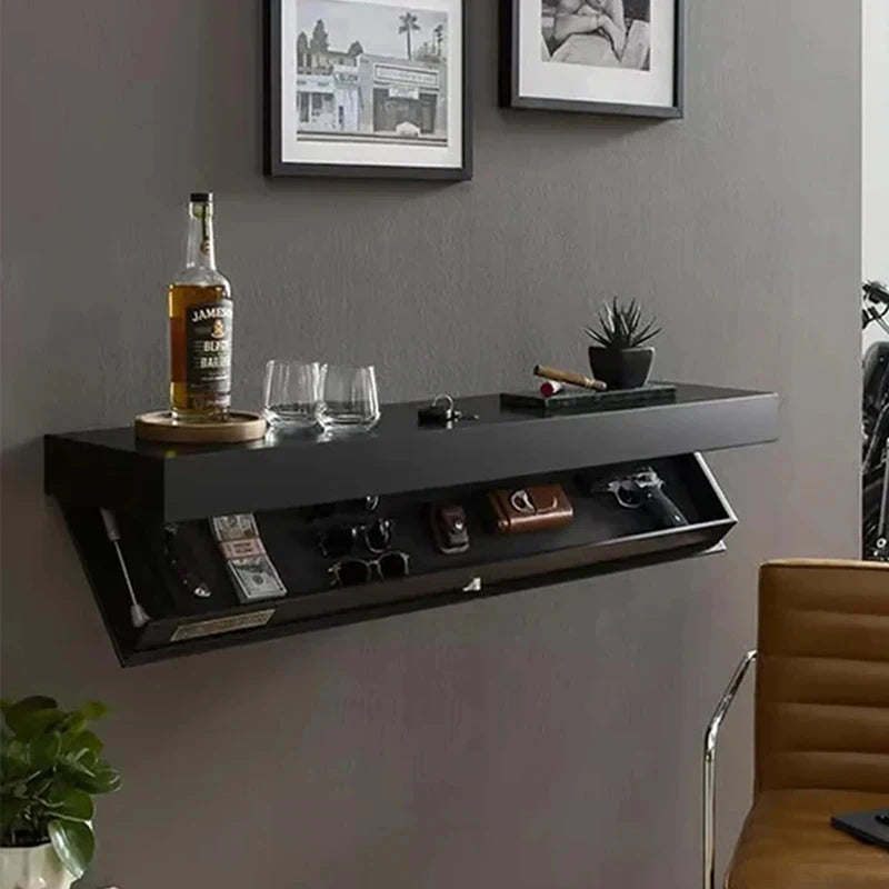 Modern Minimalist Wall-mounted Wine Cabinet, Suspended Bottle Storage Rack, Hidden Floating Shelf, Home Decoration Furniture