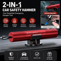 Compact Car Emergency Escape Hammer Quick-Release Window Breaker and Seatbelt Cutter Spring-Powered Auto Glass Punch