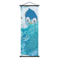 Pok mon Piplup Art Scroll Hanging Poster, Hi - Qual., Cute Anime Wall Decor, Show Adorable Look for Fans, Vivid Design for Home