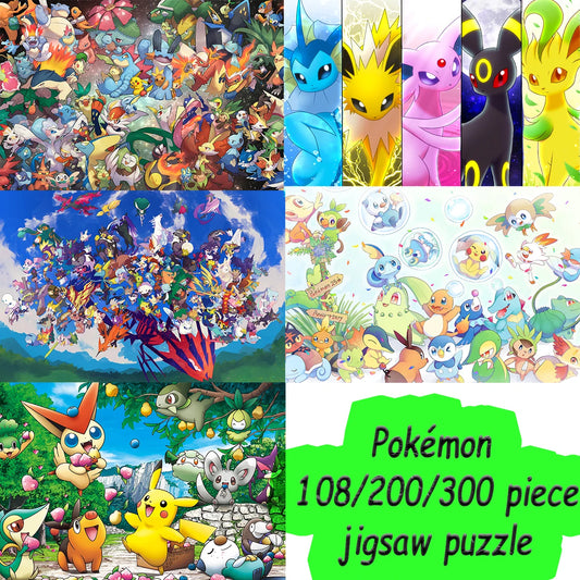 Pokemon Jigsaw Puzzle Pikachu 108/200/300/500/1000/1500 Pieces Wooden Puzzles for Adults Toys The Best Present for Your Family