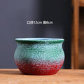 Mediterranean Succulent Flower Pot Large Diameter Red Ceramic Old Pile Basin Retro Household Use