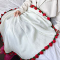 1pcs Rose Blanket Bouquet With Gift Bag Crochet Handmade Blanket of Roses Birthday