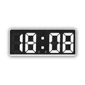 Acrylic/Mirror Digital Alarm Clock Voice Control Snooze Night Mode Table Clock 12/24H