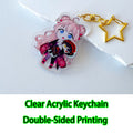 Custom Logo Acrylic Keychain Cat Dog ID Charm Print Holographic Personal Photo Pet