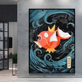Pok mon Canvas Painting Frameless Animation Printing Jiggly Puff Charizard Gengar Charmander Room Decoration Poster Mural Gift