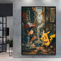 Pok mon Canvas Painting Frameless Animation Printing Jiggly Puff Charizard Gengar Charmander Room Decoration Poster Mural Gift