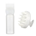 Silicone Shampoo Brush Head Scalp Massage Comb Hair Dye Tint Oil Applicator Bottle with