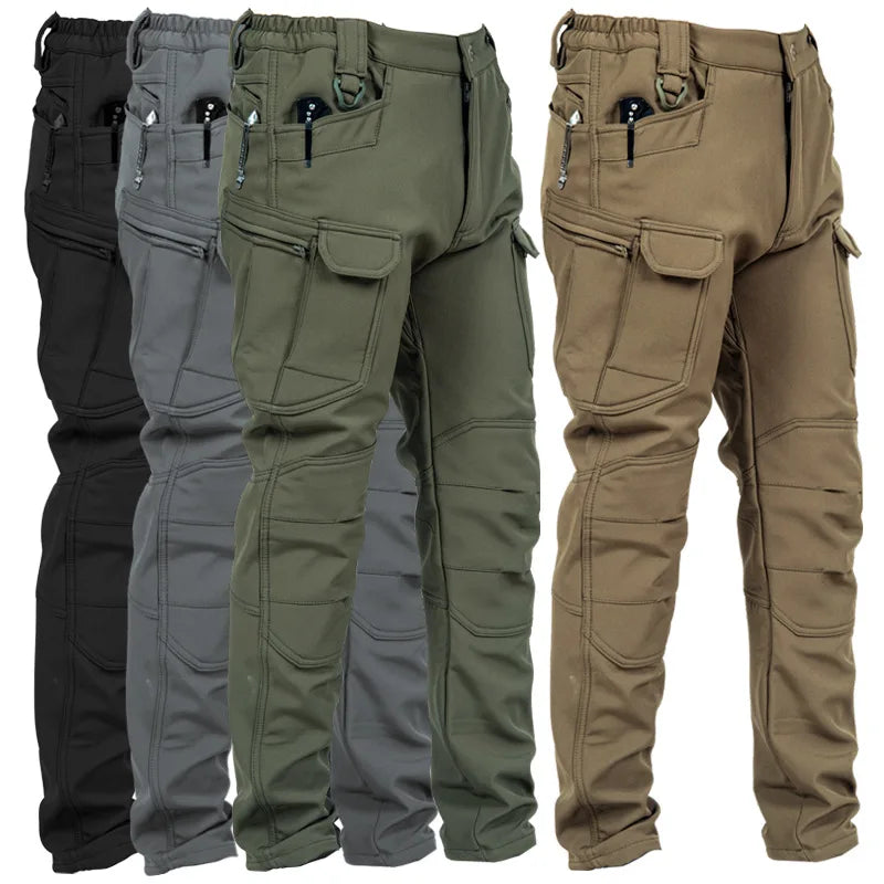 Men's-Slim-Fit-Tactical-Work-Pants-with-Multiple-Pockets,-Windproof-and-Waterproof,-Suitable-for-Winter-Outdoor-Hiking-Pants