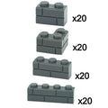 DIY Building Blocks Wall Figures Bricks 1x2 1x3 1x4 L Dots Educational Creative
