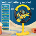 Electric Simulated Driving Steering Three-Dimensional Portable Wheel Copilot Toy Light And Sound Educational Children's Gifts