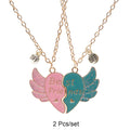 2 Pcs/set Best Friends Pendant Necklace For Woman Magnetic Adjustable Rainbow Daisy Lover Broken Heart Chain BFF Jewelry Gifts