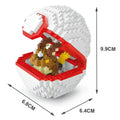 Pokemon Pokeball Pikachu Miniature Small Particle Building Blocks Puzzle Assembly Toy for Adult Girls and Boys