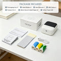 Bluetooth Portable Thermal Printer With 45mm Color Label Paper, Inkless Label Printer For Home Office And Small Business