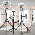 Tripod With LED Ring Light For Phone Tripod Camera Stand Selfie Photography Light LED