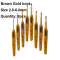 8Pcs Crochet Hooks Set 2.5-6.0mm Ergonomic Knitting Needles Crochet Hooks with Soft