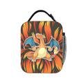 Charizard Roar Face Cartoon Lunch Bag For Men Office Print Lunch Box Retro Waterproof Thermal Tote Handbags