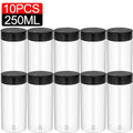 10/1PCS Clear Spices Bottle Salt Pepper Shakers Plastic Barbecue Seasoning Jars Condiment Box Home Kitchen Powder Storage Can