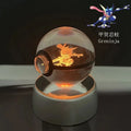 Monster Spirit Crystal Ball 3D Ghost Gengar Dragon Night Light Bulb Glass Crystal Ball Figurine Beat Birthday Gift