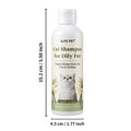 Cat Shampoo for Oily Fur, Degreasing Oil Control for Chin & Tail Grease, Vanilla Scented 200ml, Gentle Cat Wash Pet Grooming