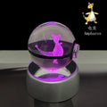 Monster Spirit Crystal Ball 3D Ghost Gengar Dragon Night Light Bulb Glass Crystal Ball Figurine Beat Birthday Gift