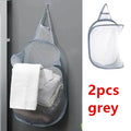 Foldable Storage Laundry Basket Organizer Dirty Clothes Mesh Bag Household Wall-mounted